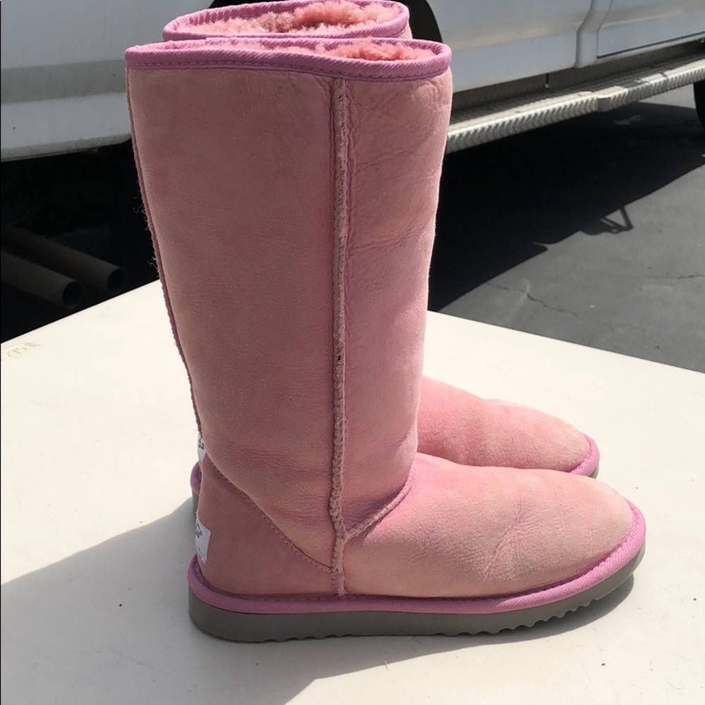 Pink Ugg Boots Size 6 used